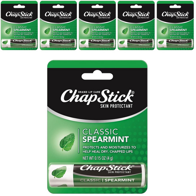 챕스틱 립 케어 스킨 프로텍턴트 클래식 4g, Spearmint, 6개