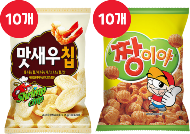 코스모스제과 맛새우칩, 25g, 20개