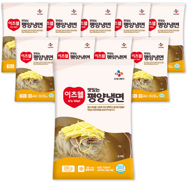 CJ 이츠웰 맛있는 평양냉면 200g, 10개