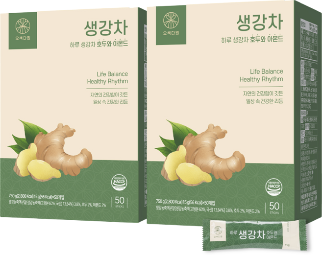 오색다원 하루 생강차, 15g, 50개입, 2개