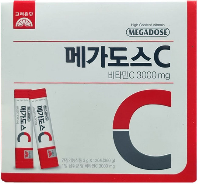 고려은단 메가도스 C 3 000mg x 120 포, 360g, 1개