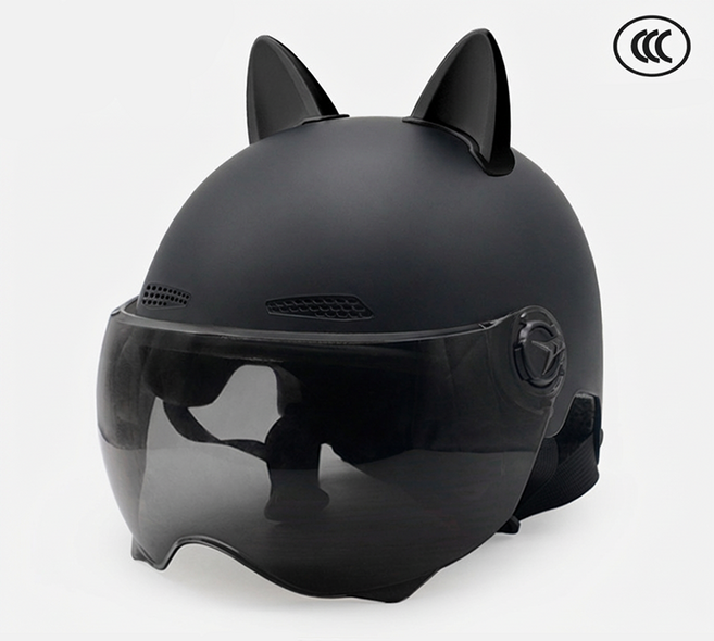 남녀 오토바이헬멧여름용자외선차단 오토바이경량헬멧, 블랙블랙/헬멧