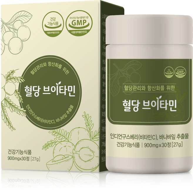 비건 건강기능식품 혈당브이타민 혈당수치 도움 1개월분, 1박스, 30정