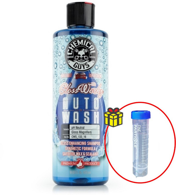 케미컬가이 글로스웍 오토워시 카샴푸 고농축 중성 광택증진 페인트클렌져 세차샴푸 473ml+소분용기, 1개, 473ml