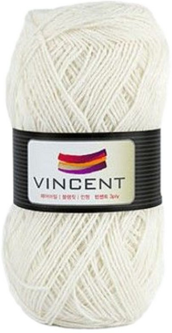 빈센트 3ply 60g 스웨터 고급인형실 양말 뜨개실 털실, 1개, 2731 백아이보리