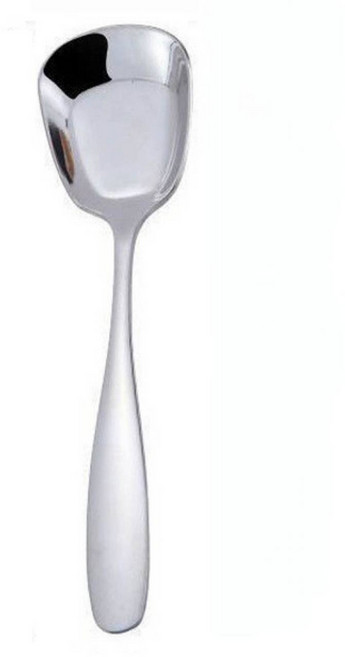 韓式410不鏽鋼方頭湯勺 一體成型圓潤邊緣加厚手柄, 銀色, 1個, 1支