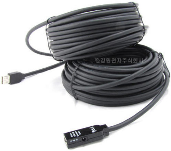 강원전자 넷메이트 CBL-203D-40M 리피터 케이블 (USB2.0 40M 블랙 전원아답터포함), 선택하세요, 1개