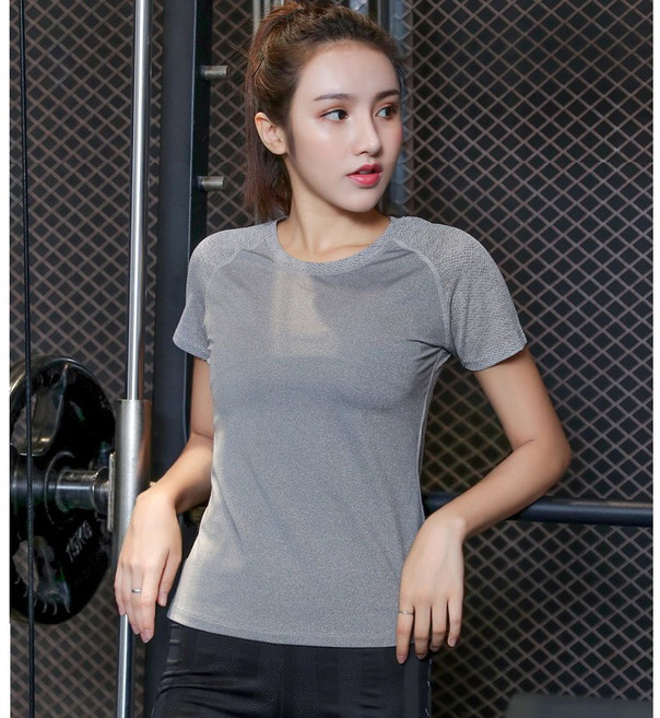 女款運動上衣 透氣速乾 健身 跑步 休閒 瑜伽 短T 涼感運動衣