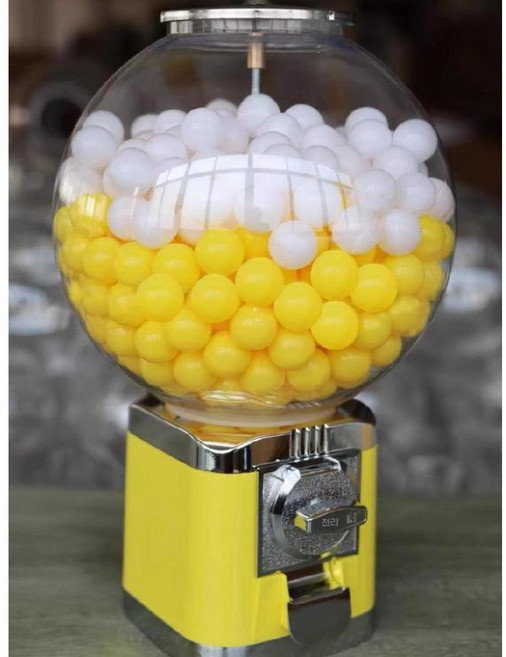 가챠 캡슐뽑기 머신 랜덤 가챠머신 뽑기기계 기계, D. 대형 옐로우+옐로우50 화이트50