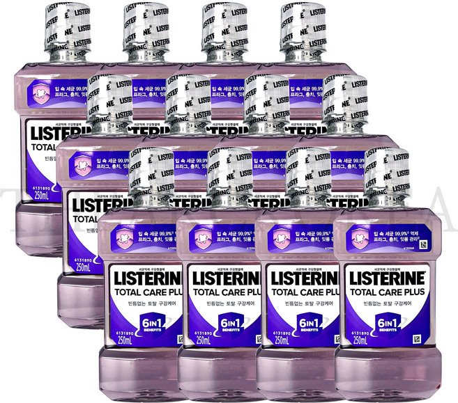 리스테린 토탈케어 플러스 구강청결제, 250ml, 12개