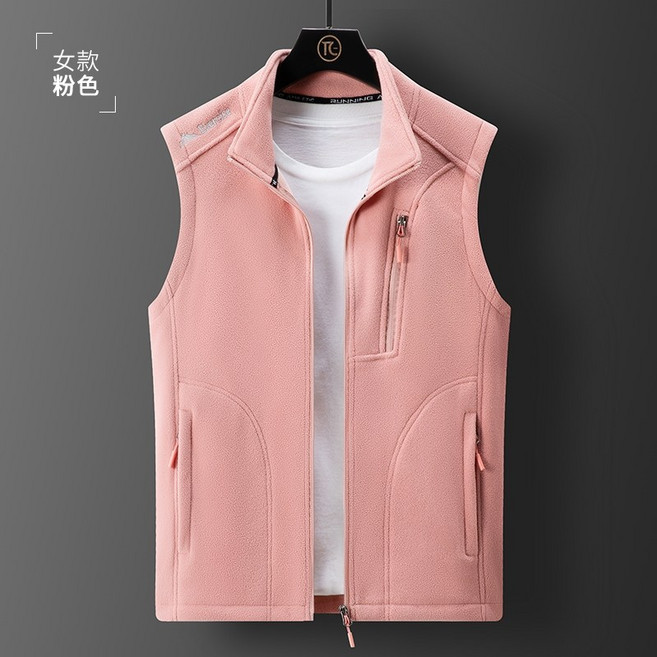 冬季加絨加厚保暖背心 - 台灣出貨，多口袋工裝馬甲外套，男女款抓絨鎖溫抗寒背心