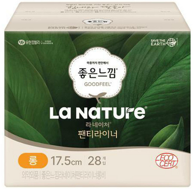 라네이처 팬티라이너, 롱, 28개입, 8개