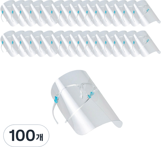 안면보호 페이스쉴드 안경형, 1개입, 100개, 화이트