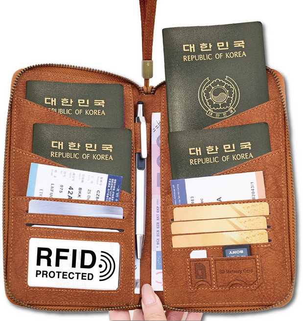 이룸잇 RFID차단 가족 여권파우치 여권지갑 여권케이스