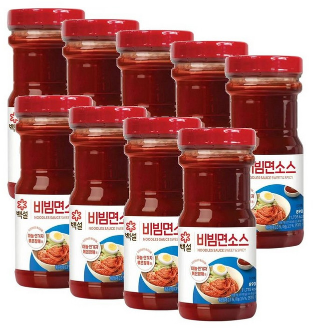 백설 면비빔용소스 890g, 9개