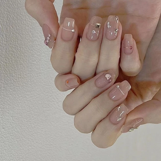 씨씨네일 젤 네일 팁 붙이는 인조손톱 심플리티 라인 네일 스퀘어, 1개, T-37 - 쿠팡