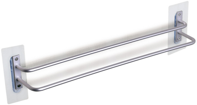 초이스하드웨어 2단 욕실 수건걸이, 실버, 1개