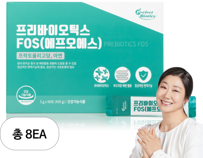 비타민마을 퍼펙트바이오틱스 프리바이오틱스 FOS, 450g, 8개