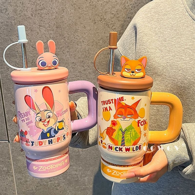 주토피아 주디 닉 대용량 세라믹 머그컵, 1개, 닉 920ml