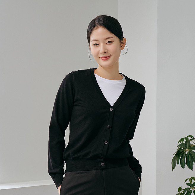 PROUD WORKERS 여성 솔리드 가디건