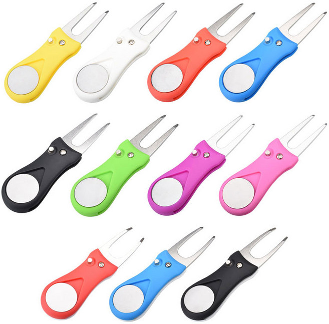 예코 골프 비비드 잔디포크 볼마크 다기능 그린보수 필드용품, 1개, 블루