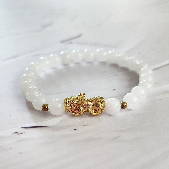 재물 금전운 황금비휴 백수정 팔찌