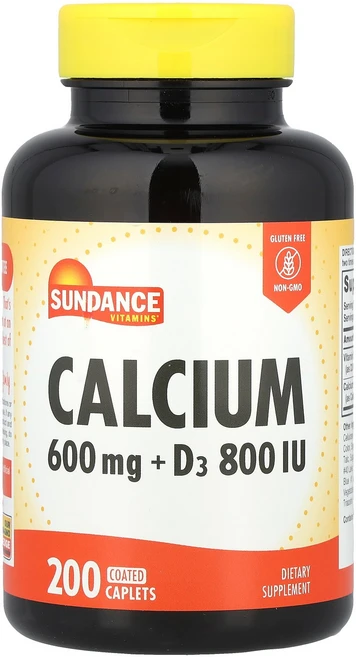 선댄스 비타민 Sundance Vitamins 칼슘 + D3 코팅 정제 200정122643원산지:기타, 선댄스 비타민 Sundance Vitamins, 칼슘, 1개 - 쿠팡