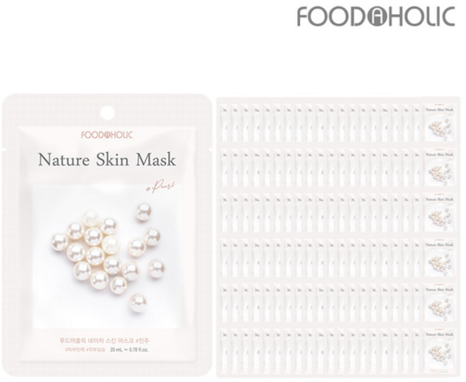 푸드어홀릭 네이처스킨 진주 마스크팩, 100개입, 1세트