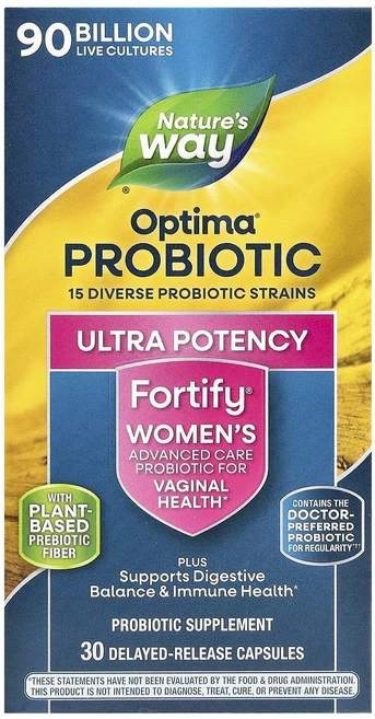Nature's Way Fortify Optima 여성용 프로바이오틱 + 프리바이오틱 어드밴스드 케어 900억 지연 방출 캡슐 30정, Nature's Way Fortify Optima..., 1개 - 쿠팡