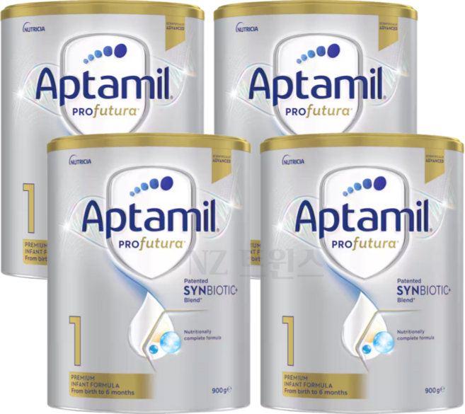 압타밀 프로푸트라 신바이오틱 1단계 호주 뉴질랜드 분유, 4개, 900g
