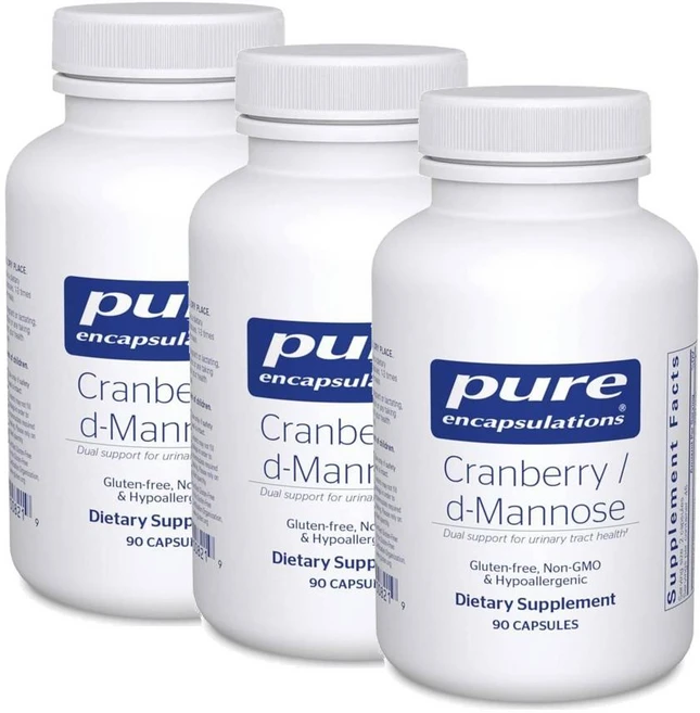 퓨어인캡슐레이션 크랜베리 ​​디마노스 디만노스 캡슐 Pure Encapsulations Cranberry D-Mannose, 90정, 3개 - 쿠팡