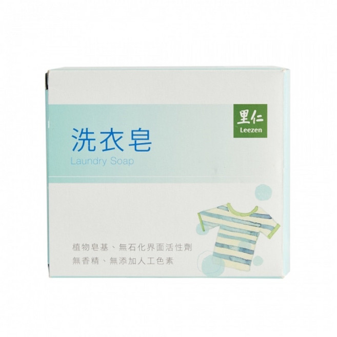 [里仁] 洗碗皂/洗衣皂 家事皂, 1個, 洗衣皂200g*3入/組(藍)