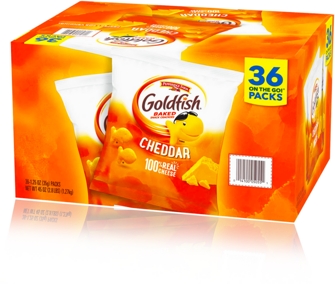 페퍼리지팜 골드 피시 체다 크래커 36개입x35g Pepperidge Farm Goldfish Cheddar Crackers, 1.27kg, 1개