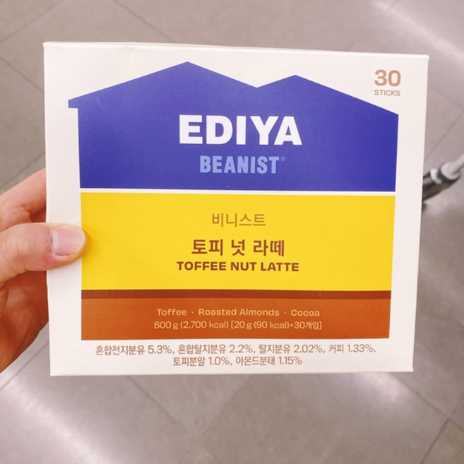 이디야 비니스트 토피넛 라떼분말, 20g, 30개입, 1개
