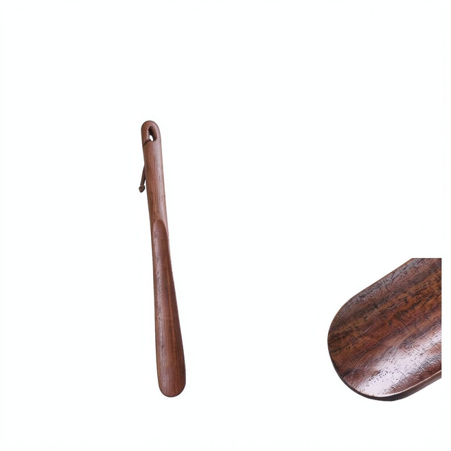 75cm 櫸木長柄鞋拔, 高檔實木鞋拔 - 胡桃木38cm, 1個