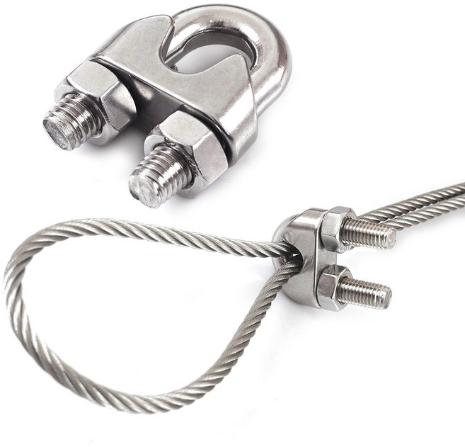 리우툴 와이어클립 U유볼트 스텐 와이어로프 고정 볼트형 연결고리 3 5 6 8 10mm, 1.스텐 와이어클립, 3mm, 1개