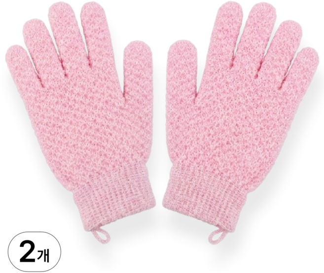 디뷰 부드러운 저자극 샤워 장갑, 2개입, 1세트, 핑크