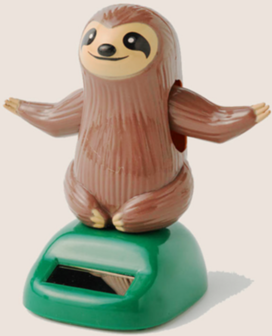 SANS 태양열 자동차 움직이는 인형, 1개, 나무늘보