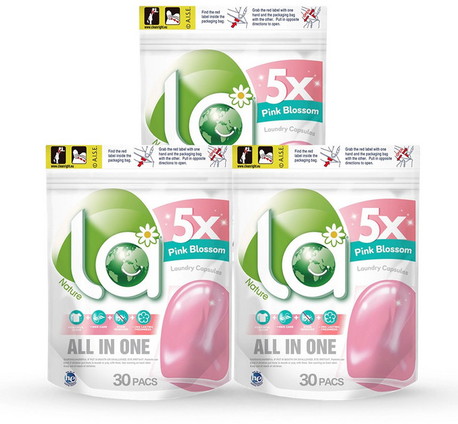 엘에이 올인원 캡슐세탁세제 핑크블라썸 30개입, 3세트