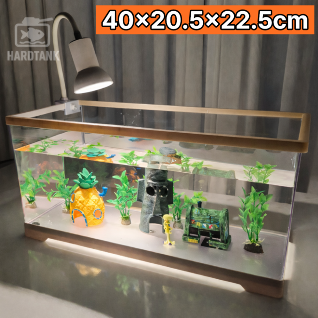 하드탱크 안깨지는 폴리카보네이트 어항 특수소재 수족관, 1개, 화이트