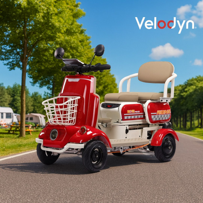 Velodyn 사륜 전동 스쿠터 어르신 성인 전기 전동차 다목적 4륜 바이크 노인전동차, A, 리튬 배터리
