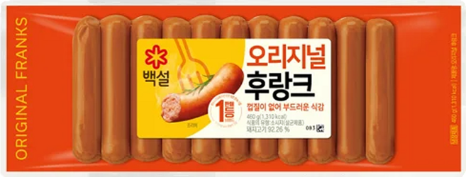 CJ 백설 오리지널 후랑크, 1개, 460g