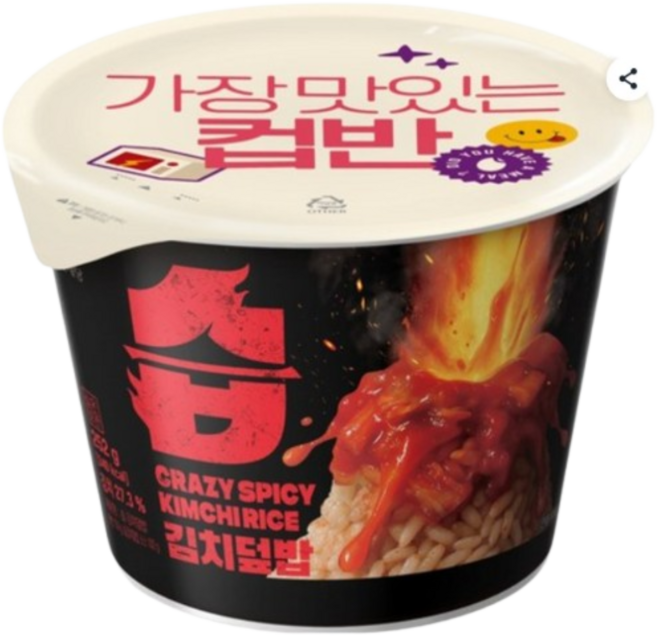 CJ제일제당 습 김치덮밥 컵밥, 6개, 252g