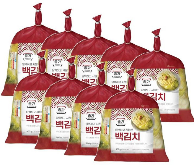 종가 담백하고 시원한 백김치, 9개, 900g