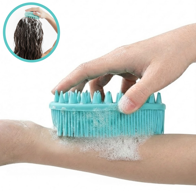 플로우샵 샴푸&샤워 올인원 실리콘 브러쉬, 1개, 1개입, 그린