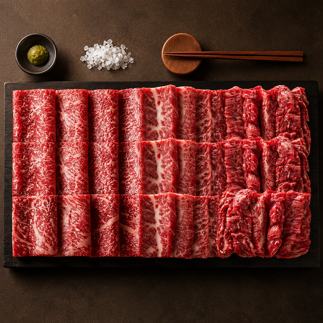 마장동 1++한우 모둠 세트 소고기 600g 800g, 1개, 실속600g(등심+업진안살+앞치마살)