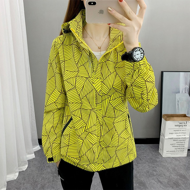 여성 등산복 카무플라주 방풍방수 사계절 바람막이