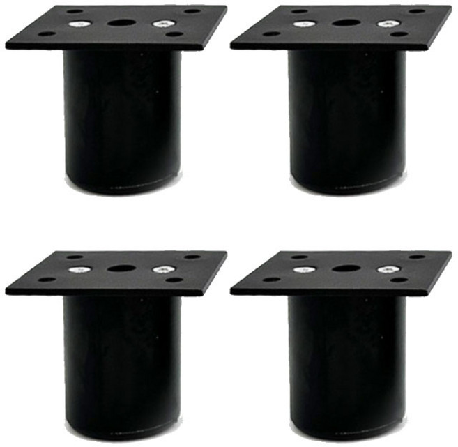 아이베란다 알루미늄 소파다리 싱크대 가구다리 높이조절 발통, 4개, 블랙 60mm OE