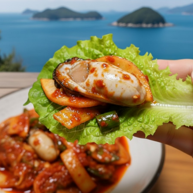 당일제조 통영 생굴 무침 굴무침, 1개, 550g