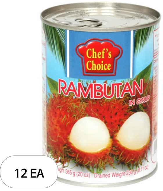 쉐프의초이스푸드 람부탄 과일 통조림, 565g, 12개